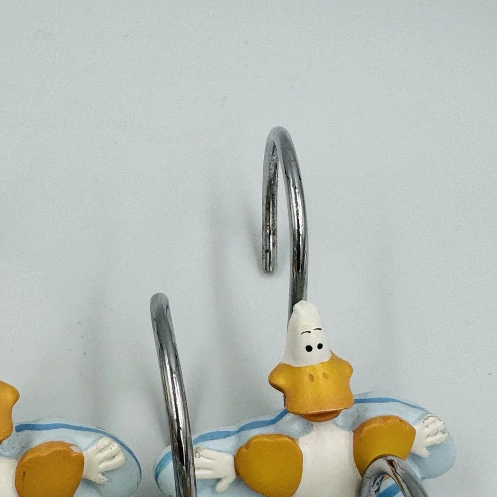 Universal Studios Sitting Ducks Shower Curtain Hanger Cartoon Blue Bathroom Hook